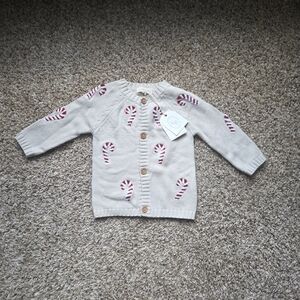 Festive Candy Cane Sweater - Cream